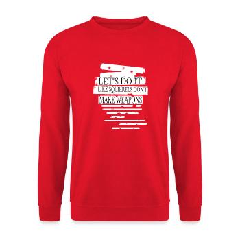 joke child jokes peace sign awesome fun - Unisex Sweatshirt - red - Front - Alina (178cm) & Michal (187cm)