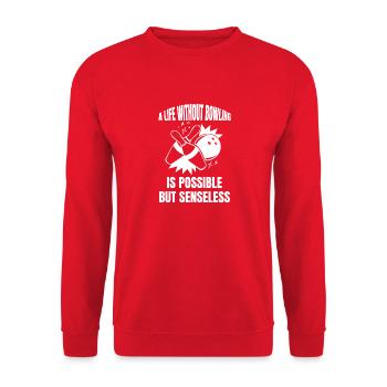Bowling Bowling Bowling Club Bowling Club - Sweat-shirt Unisexe - rouge - Devant - Alina (178cm) & Michal (187cm)