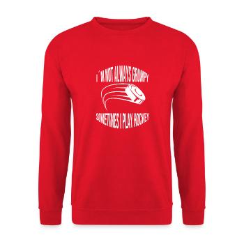 Eishockeyspieler Eishockeyteam Eishockey Hockeyfan - Unisex Pullover - Rot - Vorne - Alina (178cm) & Michal (187cm)