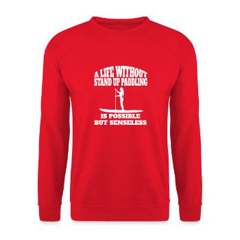 Stand-up paddlers Stand Up Paddling Stand-up paddleboarding - Unisex Sweatshirt - red - Front - Alina (178cm) & Michal (187cm)