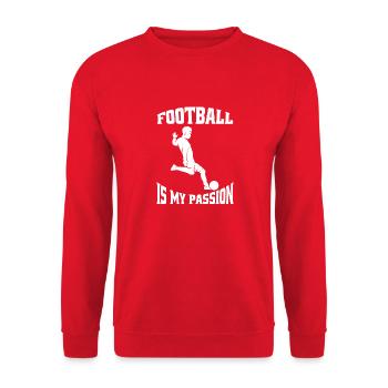 Football Player Football Team Football Design - Unisex Sweatshirt - red - Front - Alina (178cm) & Michal (187cm)