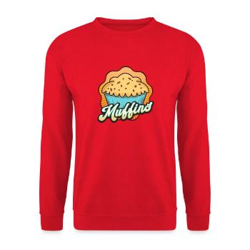 Love Muffins - Unisex Sweatshirt - red - Front - Alina (178cm) & Michal (187cm)