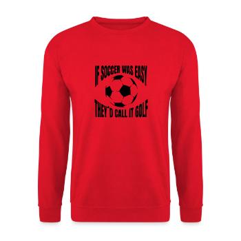 Fußballspieler Fußballdesign Fußballmannschaft - Unisex Pullover - Rot - Vorne - Alina (178cm) & Michal (187cm)