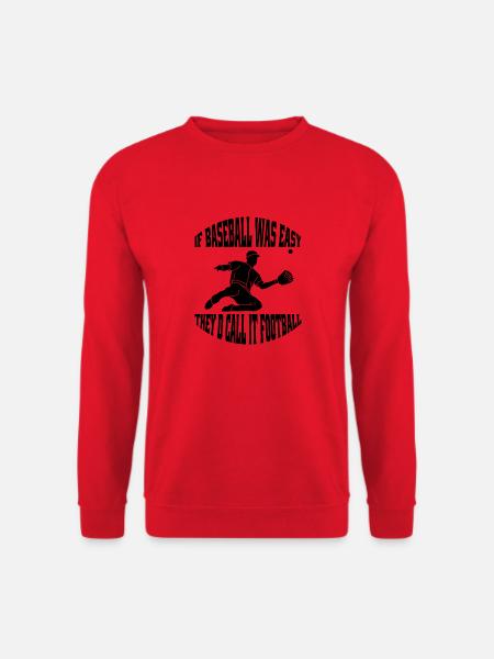 Baseball Baseballspieler Baseballteam Baseballer - Unisex Pullover - Rot