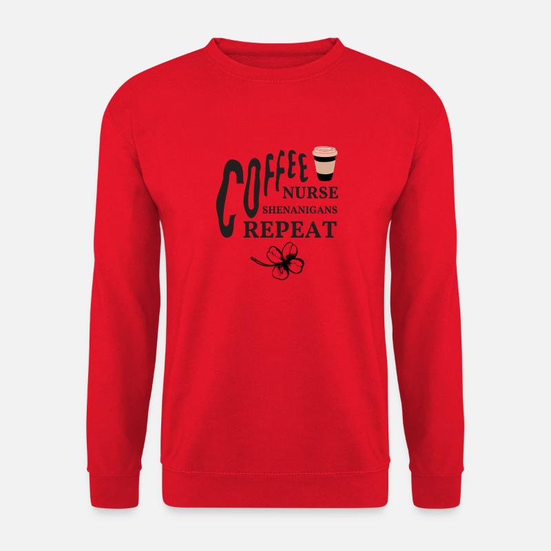 Kaffeekrankenschwester Wiederholung, Krankenpflegeschülerin - Unisex Pullover - Rot