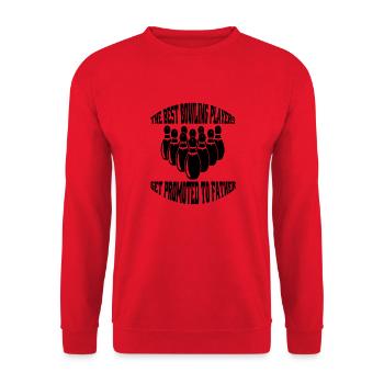 Bowling Père Kegelverein Papa Bowlingverein Kegeln - Sweat-shirt Unisexe - rouge - Devant - Alina (178cm) & Michal (187cm)