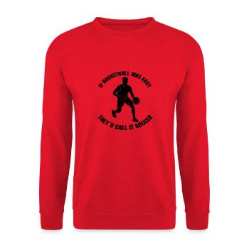 Joueur de basket-ball Équipe de basket-ball Basket-ball - Sweat-shirt Unisexe - rouge - Devant - Alina (178cm) & Michal (187cm)