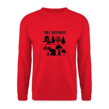 Arbre différent - soyez différent - soyez vous-même - Sweat-shirt Unisexe - rouge - Devant - Alina (178cm) & Michal (187cm)