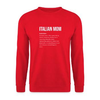 Maman italienne disant anglais - Sweat-shirt Unisexe - rouge - Devant - Alina (178cm) & Michal (187cm)