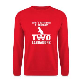 Hund Dog - Unisex Pullover - Rot - Vorne - Alina (178cm) & Michal (187cm)