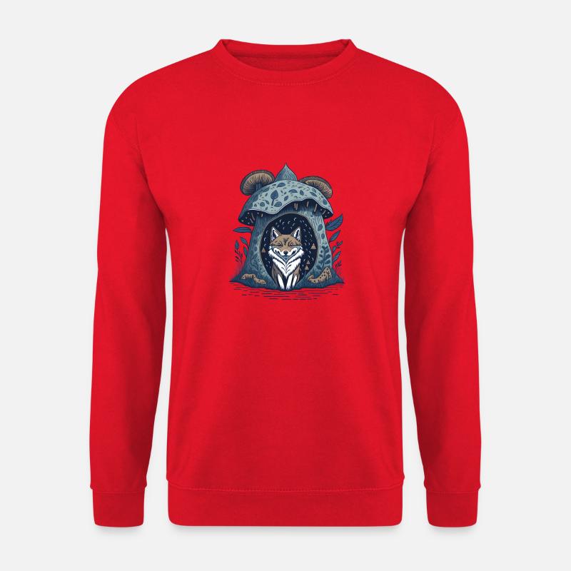 Pilz Hütte Wolf - Unisex Pullover - Rot