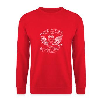 Protect Small Angel - Sweat-shirt Unisexe - rouge - Devant - Alina (178cm) & Michal (187cm)