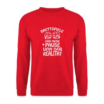 boardgame chess backgammon game night - Unisex Pullover - Rot - Vorne - Alina (178cm) & Michal (187cm)