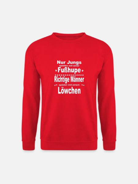 Jungs, Männer, Fußhupe - Löwchen - Unisex Pullover - Rot