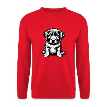 Chiot Labrador propriétaire Labrador Retriever - Sweat-shirt Unisexe - rouge - Devant - Alina (178cm) & Michal (187cm)