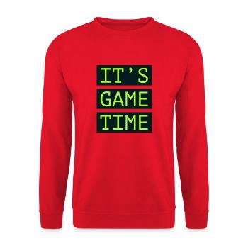 It's Game Time - Unisex Sweatshirt - red - Front - Alina (178cm) & Michal (187cm)