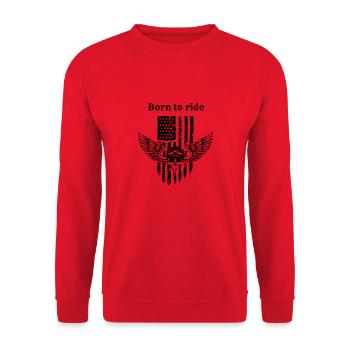 Born to ride 1 - Unisex Pullover - Rot - Vorne - Alina (178cm) & Michal (187cm)