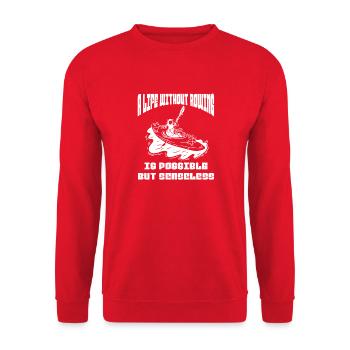 Rowing Team Rowing Rowing Rowing Club - Unisex Sweatshirt - red - Front - Alina (178cm) & Michal (187cm)