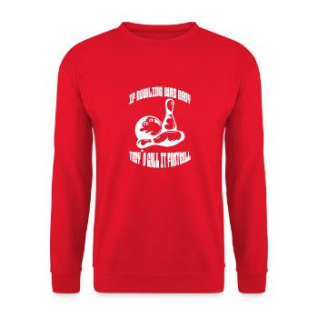 Bowling Skittles Bowler Bowling Club Bowling Club - Sweat-shirt Unisexe - rouge - Devant - Alina (178cm) & Michal (187cm)