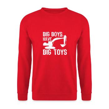 Excavator driver - Unisex Sweatshirt - red - Front - Alina (178cm) & Michal (187cm)