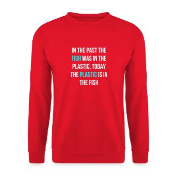 Fish Conservation Environmental Protection English Language - Unisex Sweatshirt - red - Front - Alina (178cm) & Michal (187cm)