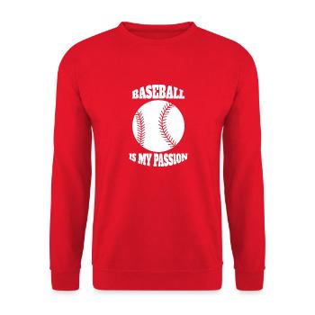 Baseball Baseball Team Baseballer Baseball Player - Unisex Sweatshirt - red - Front - Alina (178cm) & Michal (187cm)
