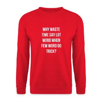 talk to people - Unisex Sweatshirt - red - Front - Alina (178cm) & Michal (187cm)