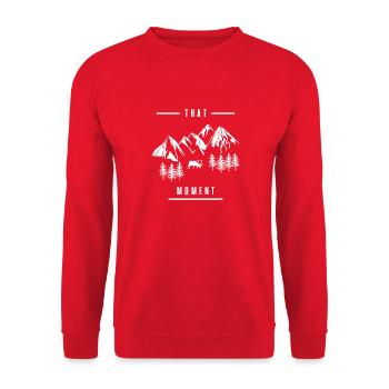 Ce moment - la nature, les montagnes et la faune - Sweat-shirt Unisexe - rouge - Devant - Alina (178cm) & Michal (187cm)