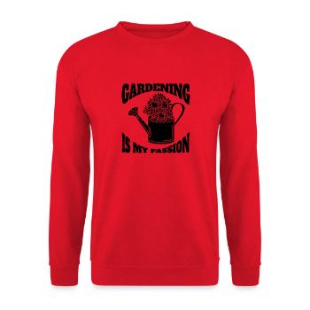 Gardener, gardening, gardening, gardening, hobby gardener - Unisex Sweatshirt - red - Front - Alina (178cm) & Michal (187cm)