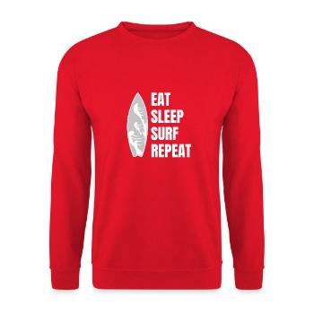 Surfer Surfboard Surfing Surfing Surfer - Unisex Sweatshirt - red - Front - Alina (178cm) & Michal (187cm)