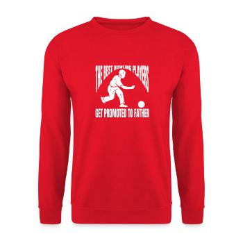 Bowling Skittles Bowler Bowling Club Bowling Club - Unisex Sweatshirt - red - Front - Alina (178cm) & Michal (187cm)
