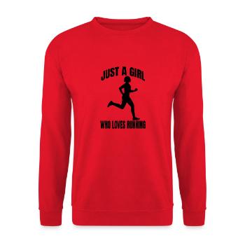 Jogger Run Cardio Workout Run Fit Jogging - Sweat-shirt Unisexe - rouge - Devant - Alina (178cm) & Michal (187cm)