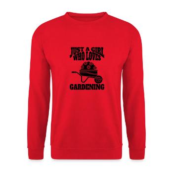 Garden, gardening, gardening, hobby gardener, gardener - Unisex Sweatshirt - red - Front - Alina (178cm) & Michal (187cm)