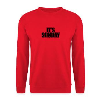 Grunge Sunday Black Weekly Prank Funny Graphics - Sweat-shirt Unisexe - rouge - Devant - Alina (178cm) & Michal (187cm)