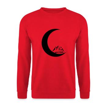 Mondsichel - Berg - - Unisex Pullover - Rot - Vorne - Alina (178cm) & Michal (187cm)
