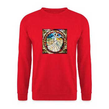 Wedding glass - bridal joy - Unisex Sweatshirt - red - Front - Alina (178cm) & Michal (187cm)