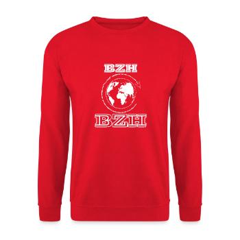 t-shirt Breton, cadeau homme, femme, humour - Sweat-shirt Unisexe - rouge - Devant - Alina (178cm) & Michal (187cm)