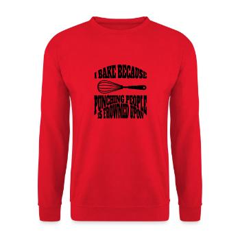 Baker Confectionery Bakery Baking Confectioner - Unisex Sweatshirt - red - Front - Alina (178cm) & Michal (187cm)