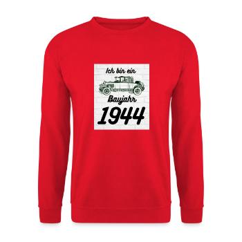 Oldtimer 1944 - Unisex Pullover - Rot - Vorne - Alina (178cm) & Michal (187cm)