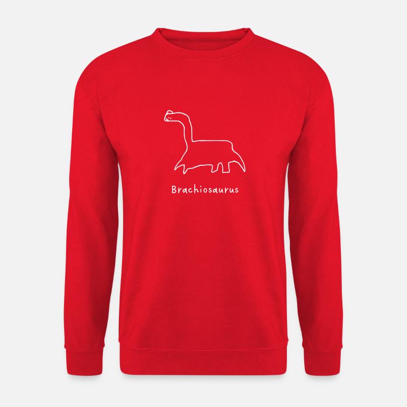 Brachiosaurus Dinosaur - Unisex Sweatshirt - red