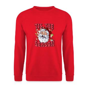 Weihnachtssaison ist da! - Unisex Pullover - Rot - Vorne - Alina (178cm) & Michal (187cm)