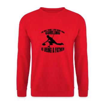 Curling Club Curling Curling Players Curling Team - Unisex Sweatshirt - red - Front - Alina (178cm) & Michal (187cm)