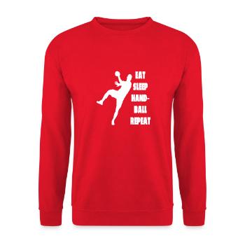 Équipe de handball Joueur de handball Fan de handball Handball - Sweat-shirt Unisexe - rouge - Devant - Alina (178cm) & Michal (187cm)