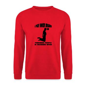 Soccer Player Soccer Team Soccer Design - Unisex Sweatshirt - red - Front - Alina (178cm) & Michal (187cm)