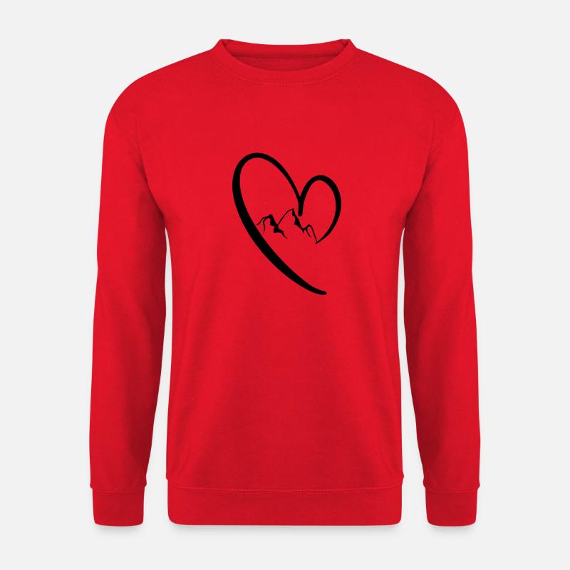 Herz - Berg - (23) - Unisex Pullover - Rot