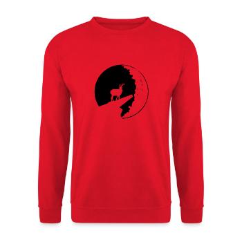 Chèvre - (6) - Sweat-shirt Unisexe - rouge - Devant - Alina (178cm) & Michal (187cm)