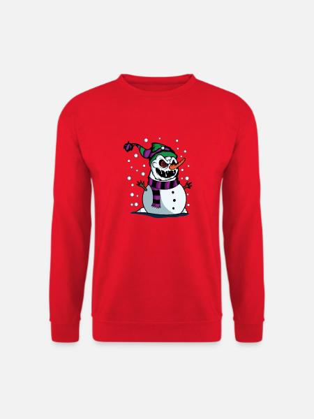 Halloween-Snowman - Unisex Pullover - Rot