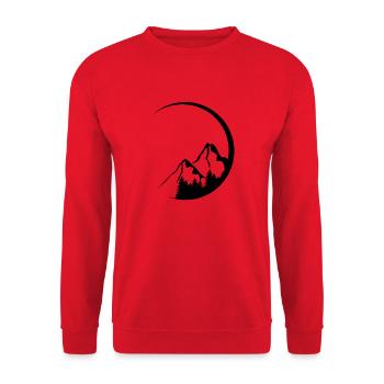 Circle - Mountain - (6) - Unisex Sweatshirt - red - Front - Alina (178cm) & Michal (187cm)