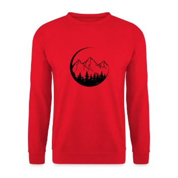 Circle - Mountain - (3) - Unisex Sweatshirt - red - Front - Alina (178cm) & Michal (187cm)