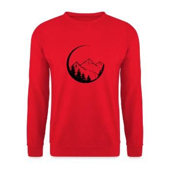 Circle - Mountain - - Unisex Sweatshirt - red - Front - Alina (178cm) & Michal (187cm)